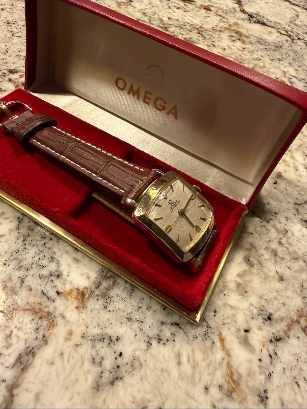 Omega Vintage 14k Gold-Filled 1958 Square Automatic Watch - Picture 2 of 12